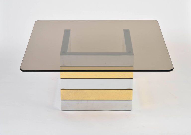 Low brass & chrome table