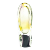 Vase moderne du milieu du siècle, en verre, conçu par I. Suhajek, Tchécoslovaquie, années 1960.