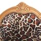 1970s armchair telephone cabinet - leopard giraffe fabric