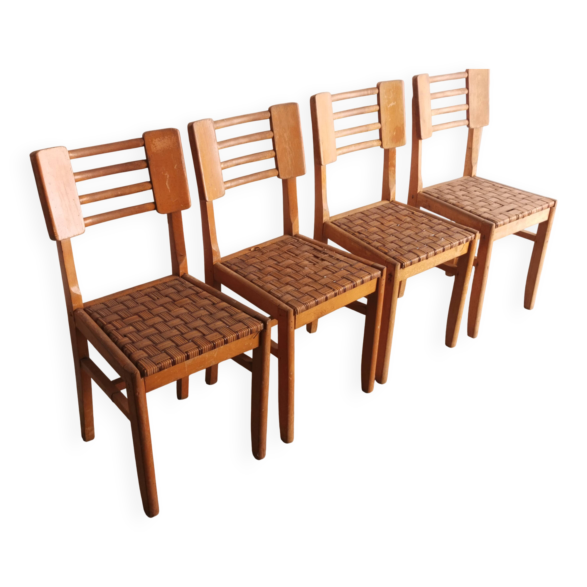 set of 4 chairs, vintage design