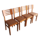 set of 4 chairs, vintage design