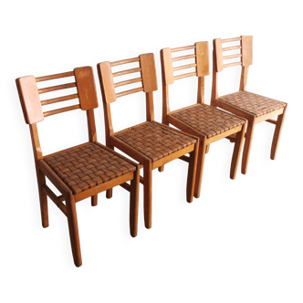 set of 4 chairs, vintage design
