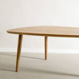 Vintage Danish Mid century Wooden Oval coffee table in Plain Oak, 1950s
