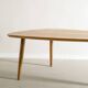 Vintage Danish Mid century Wooden Oval coffee table in Plain Oak, 1950s