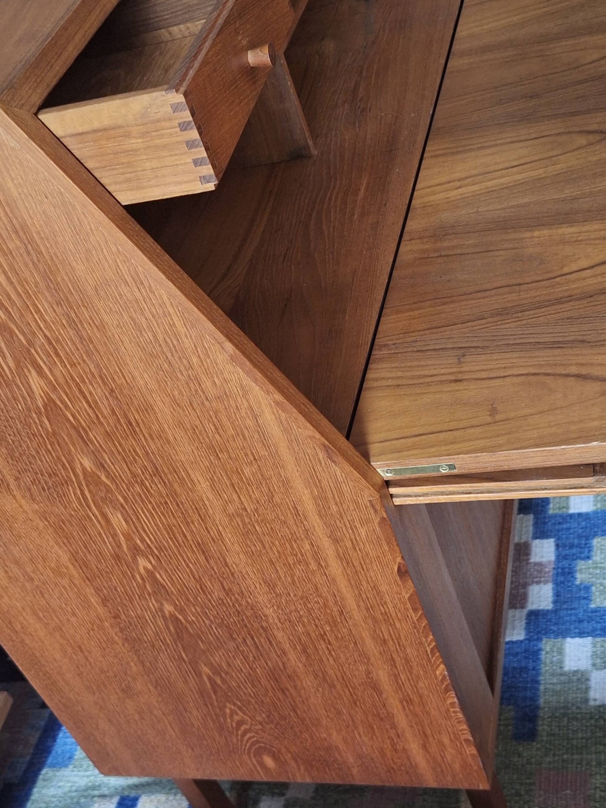 Bernhard Pedersen teak secretaire, Denmark 1960s
