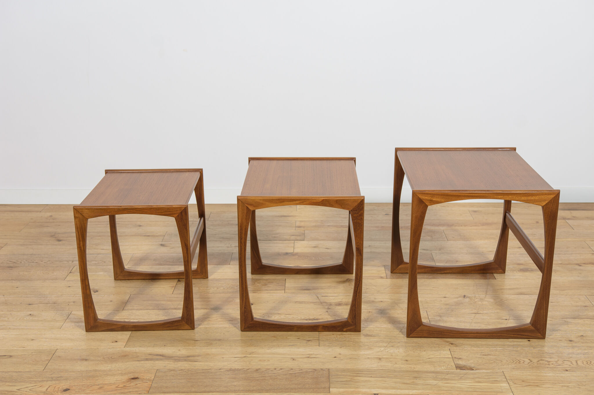 Mid-century teak nesting tables by R. Benett for G-Plan, United Kingdom, 1970s, set of 3