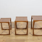 Mid-century teak nesting tables by R. Benett for G-Plan, United Kingdom, 1970s, set of 3