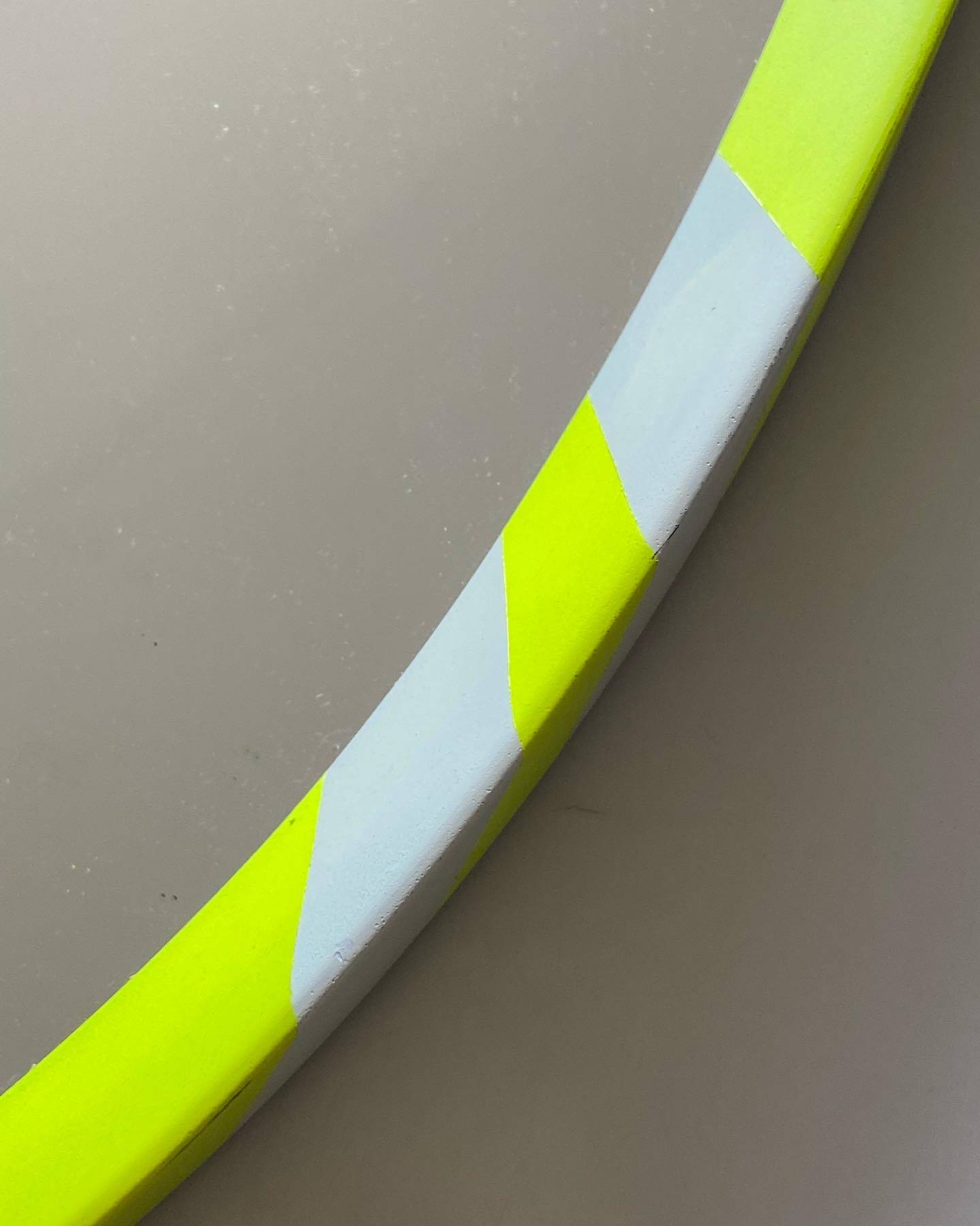 1970's oval wall mirror Schönbruch neon yellow