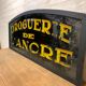 Ancient sign painted on Glass Drugs of the Anchor 1920