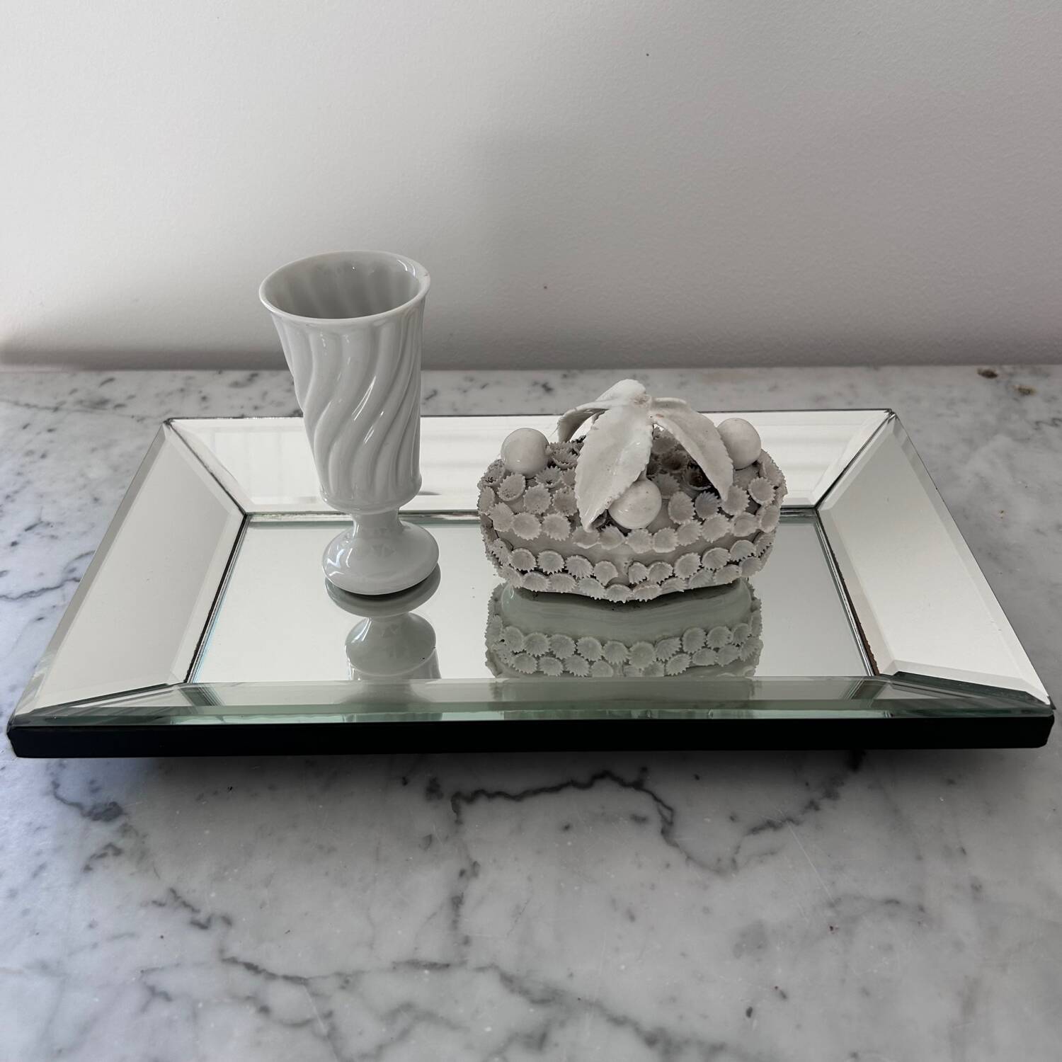 Beveled mirrored top