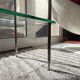 Art Deco metal and glass table