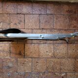 Folding steel and leather stool