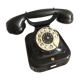 in the 1940s bakelite telephone