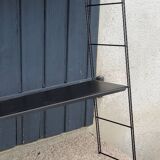 60s string wall shelf modular in black metal