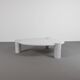 Large Impressive Carrara Marble Coffee Table Made in Italy, 1970s