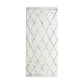 Tapis berbere 80 x 180 cm blanc losange noir