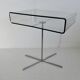 Table, side table, Roche Bobois in plexiglass and chrome metal from the 1980s.