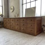 XL oak counter, trade furniture with multi-drawers