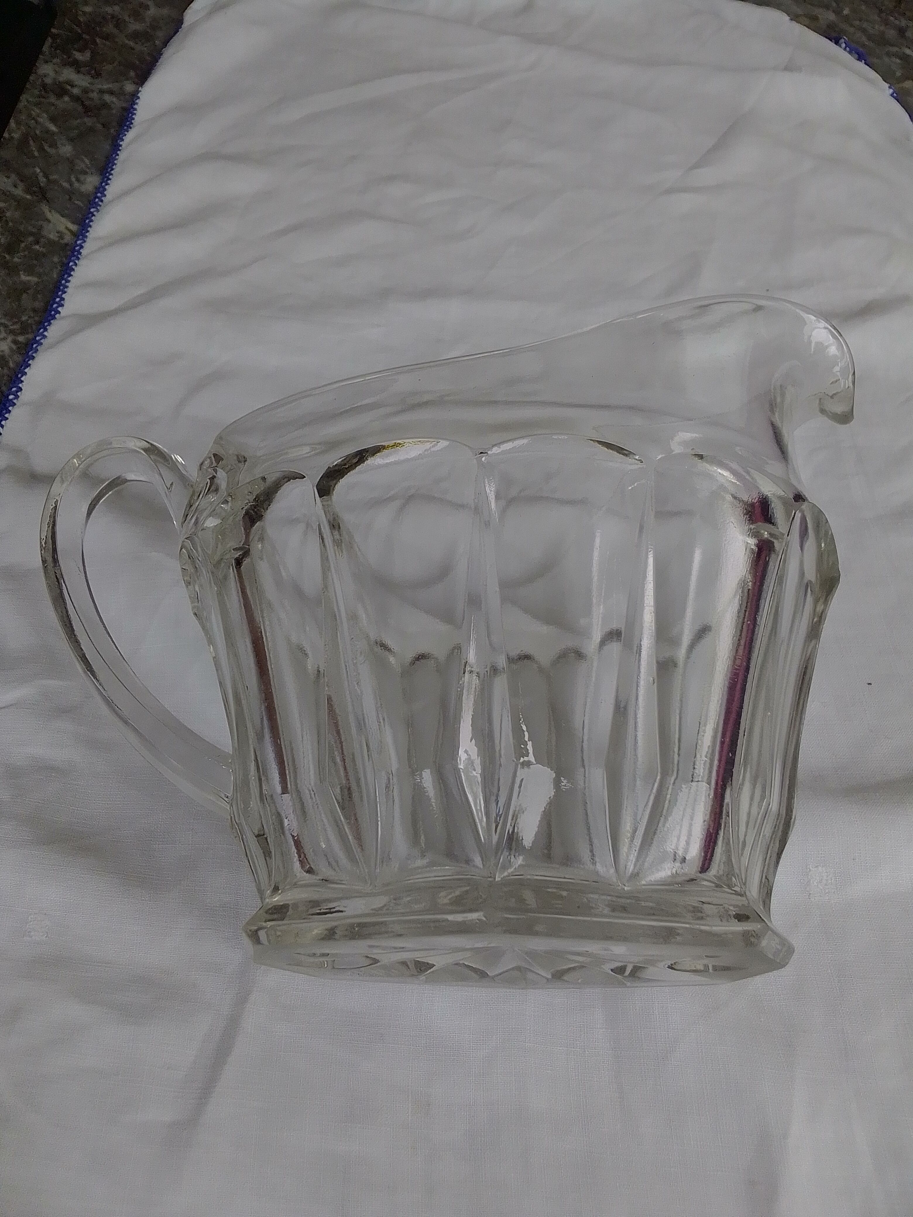 Broc pitcher vintage molded glass