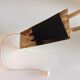 Double fire wall lamp in brass and glass cornet years 50/60