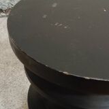 Black solid wood stool
