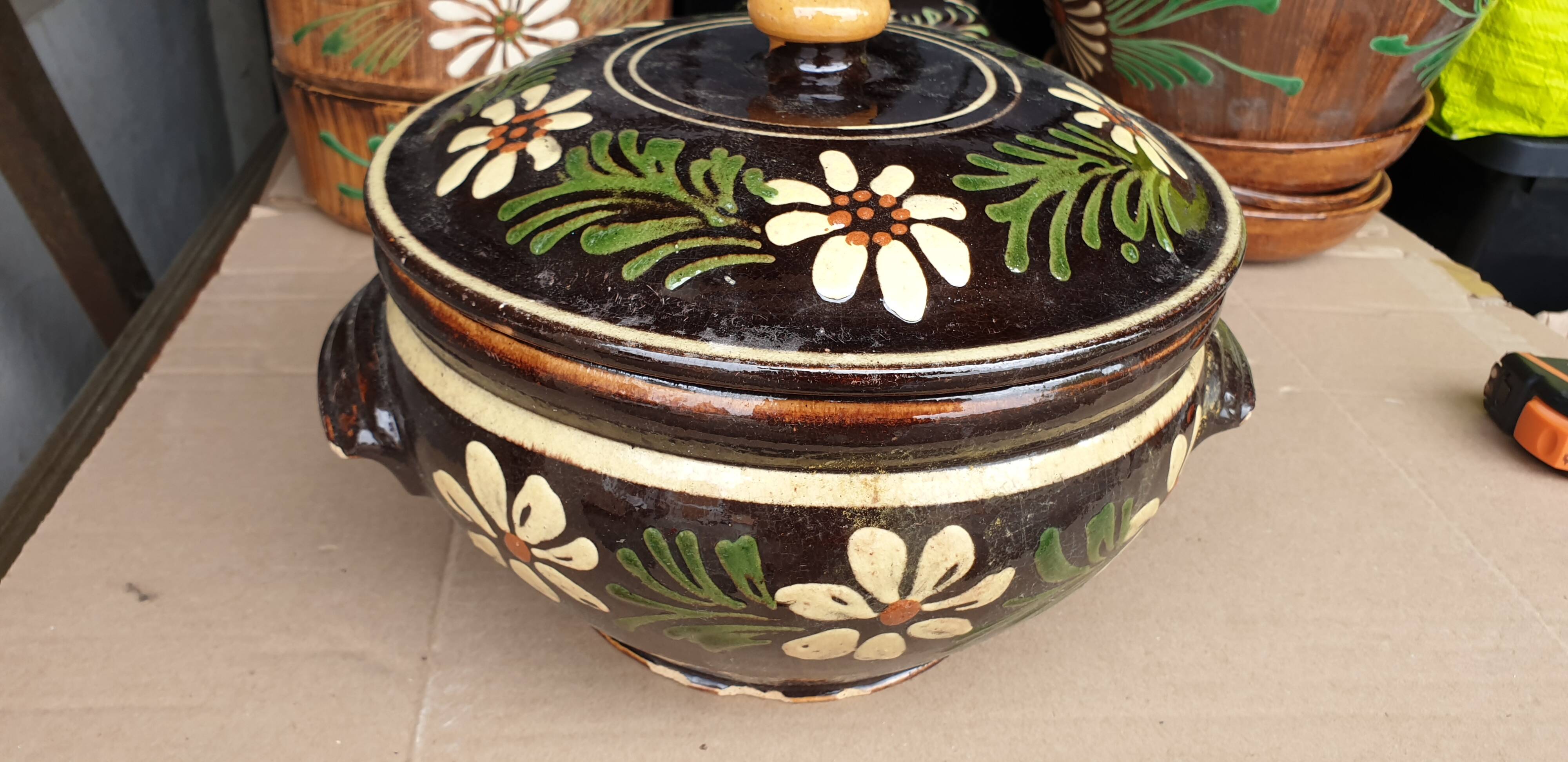 Glazed terracotta tureen