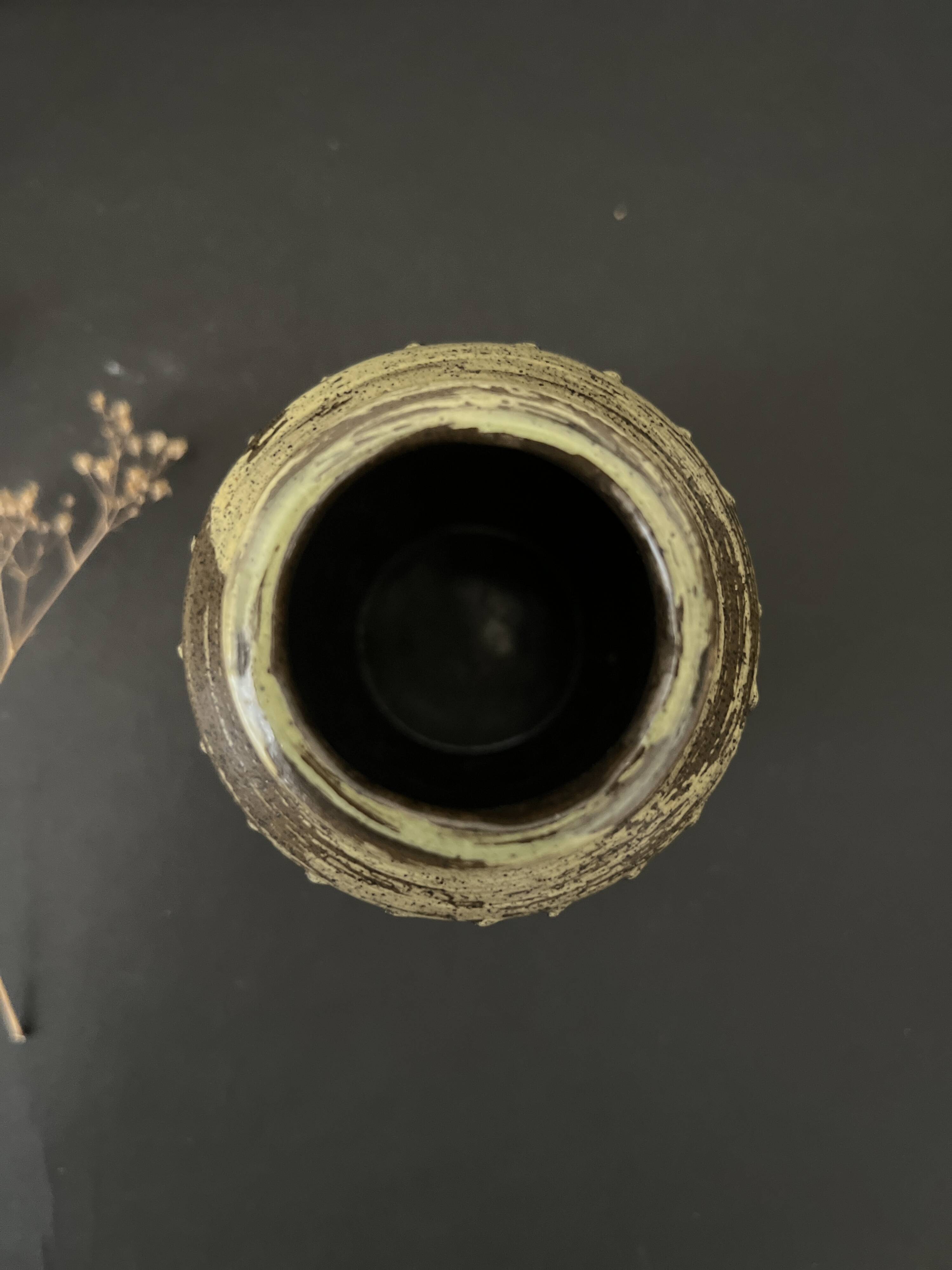 ceramic & enameled vase - Mid-century decorative arts, Germany