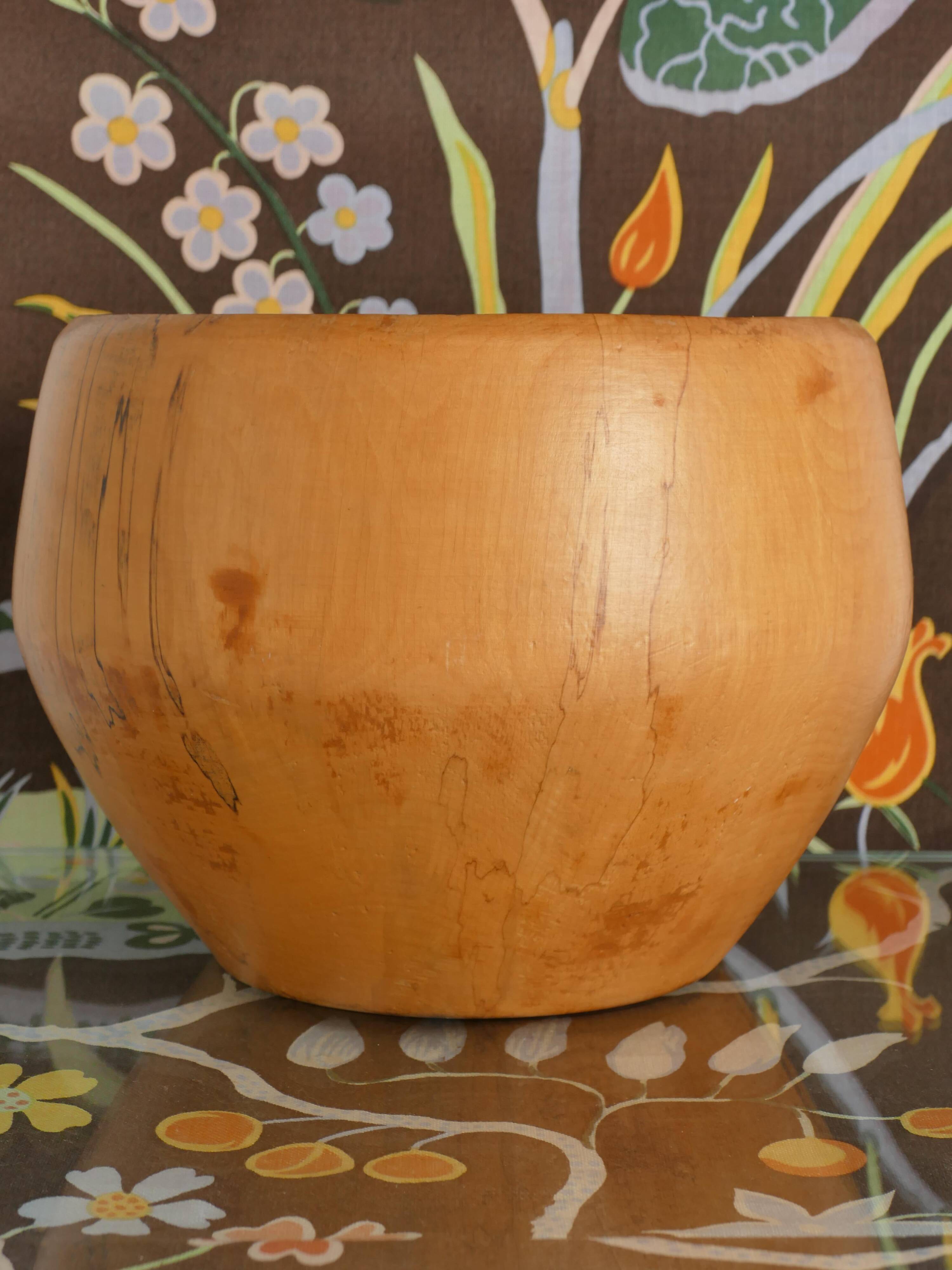 Mid-century Modern Hand-carved Wood Bowl, James Eriksson, Tasserud Sweden 1970s