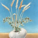Table ears of wheat and thistles