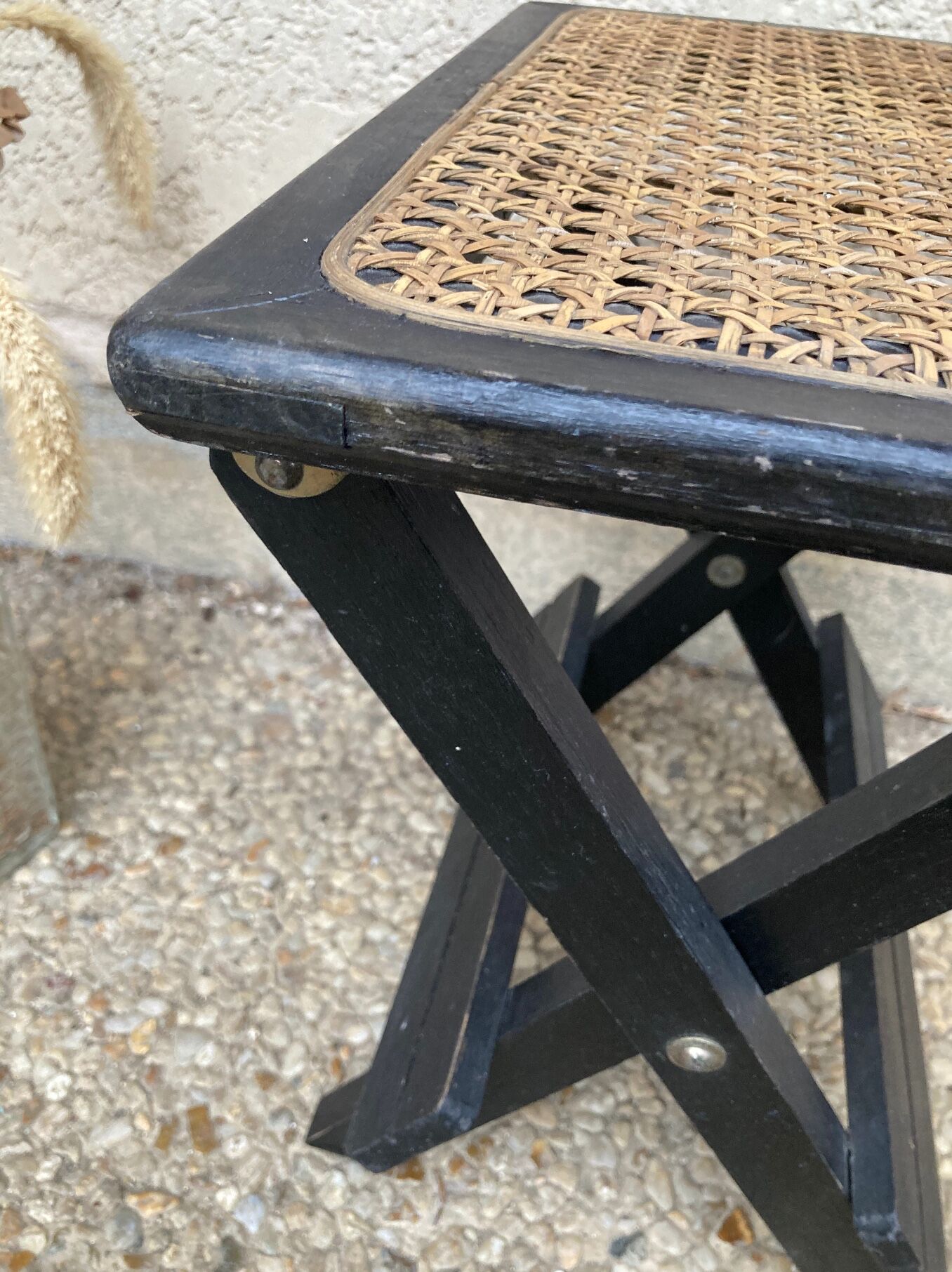 Folding stool in vintage canning