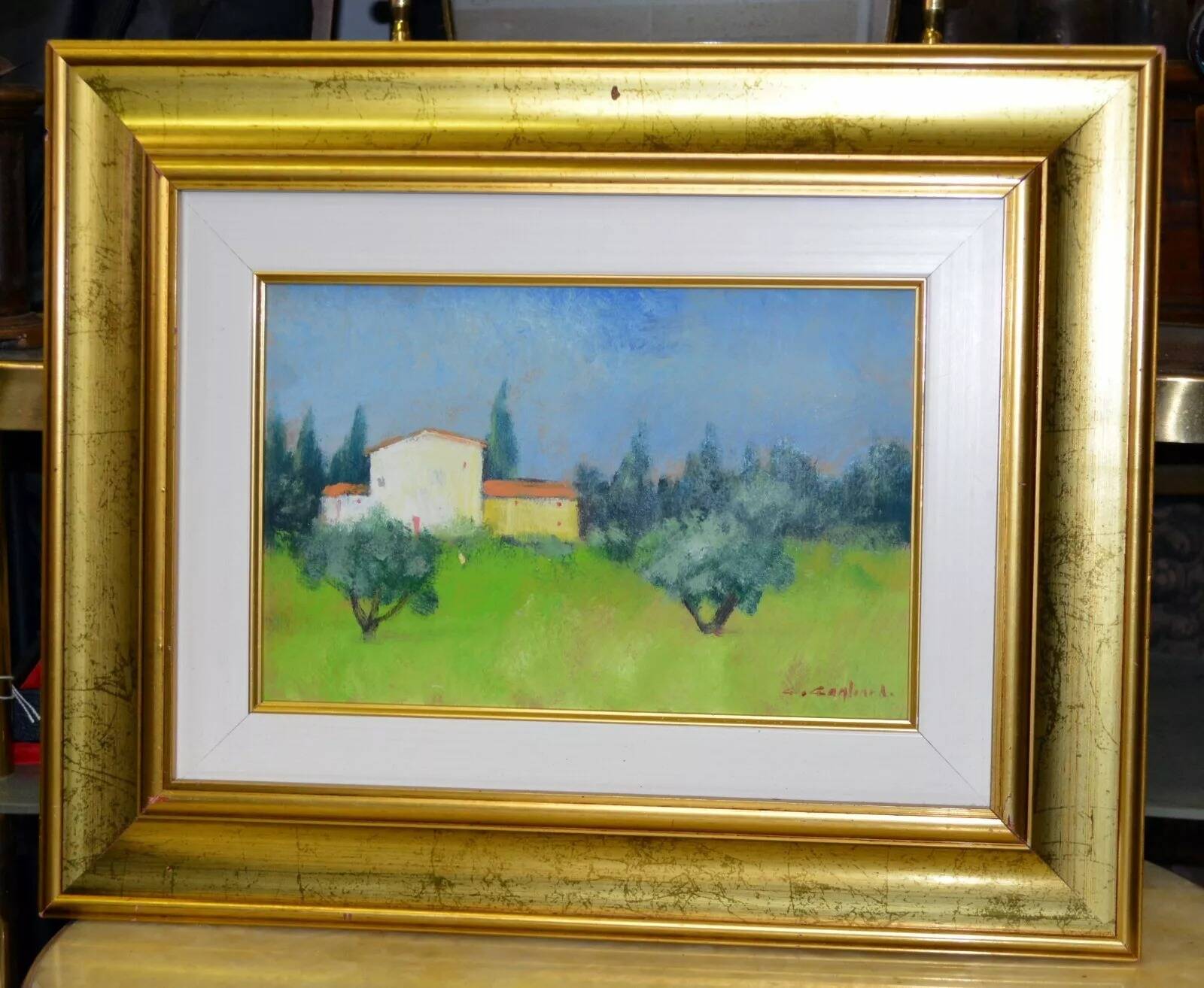 Lush Landscape & Meadow in Bloom Oil Painting