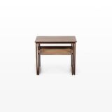 Nesting tables by Silkeborg in wood and wicker