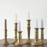 Vintage Brass Candlesticks, 1960s, Set of 6