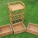 Bedside table - 3 drawers - rattan and wicker