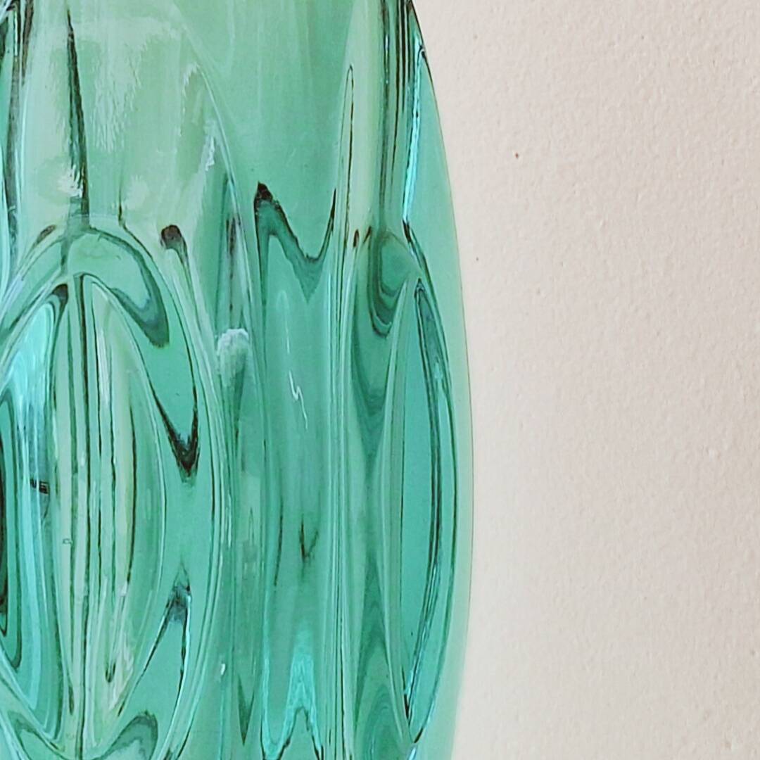 Vase à lentilles en forme de balle Sklo Union des années 1950