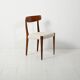 Ensemble de six chaises de salle à manger en teck scandinave, années 1960.