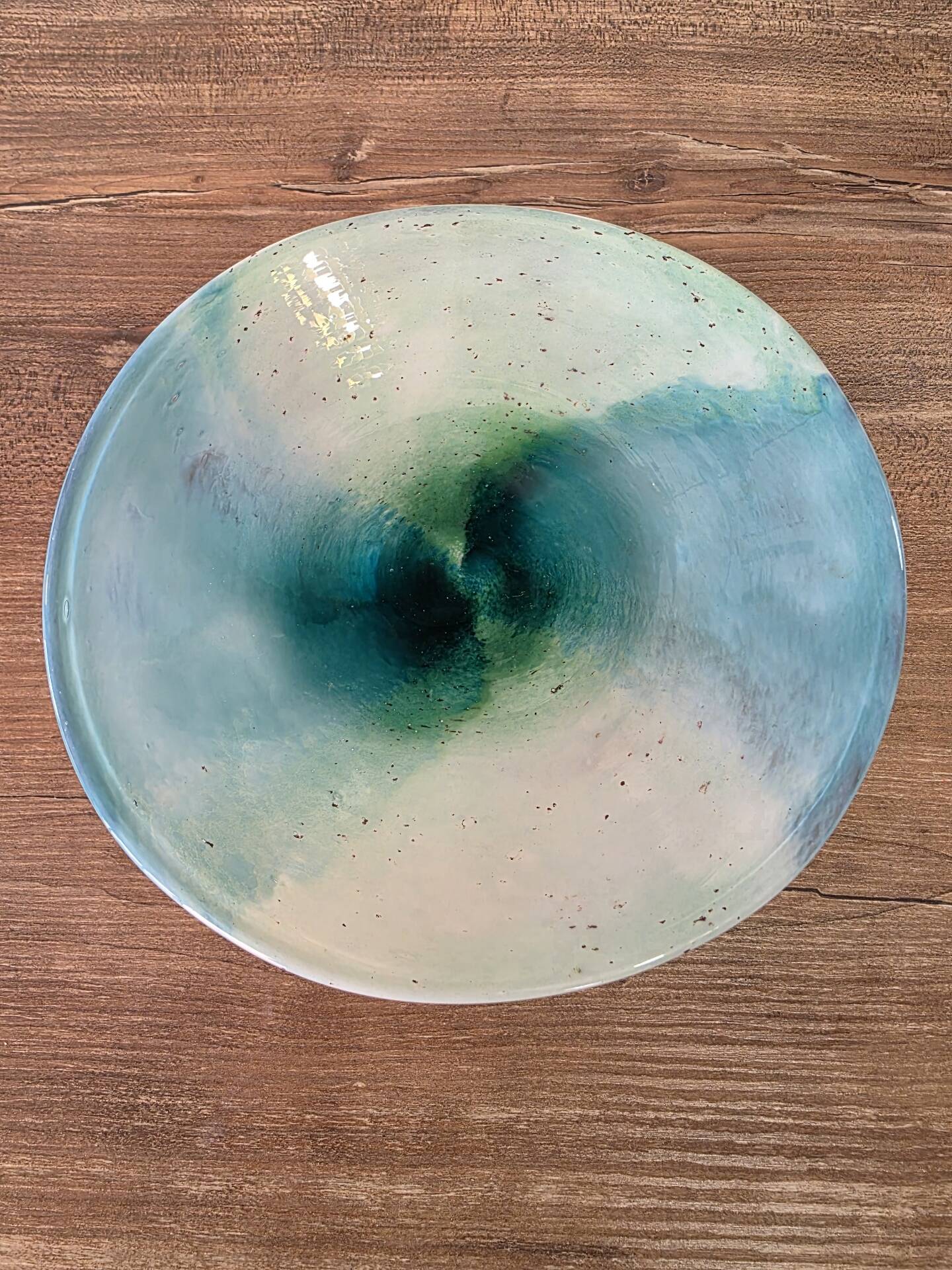 Blown glass art bowl signed by Georges Castellino