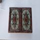 Antique Art Nouveau glazed earthenware tile from the 19th century
