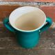 Vintage Green & Gold Ceramic ARC Vase Made in France #D777