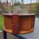 Trieurs de bureau demi cercle à rideau vintage en bois années 60