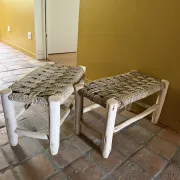 Petit banc marocain en bois 
