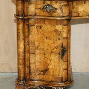 Antique Italian writing desk in olive wood circa 1860