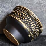 Ceramic pot cover with vintage scarifications 50s