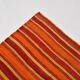 Pumpkin Orange Striped Turkish Woven Kilim Rug, 158x390 Cm