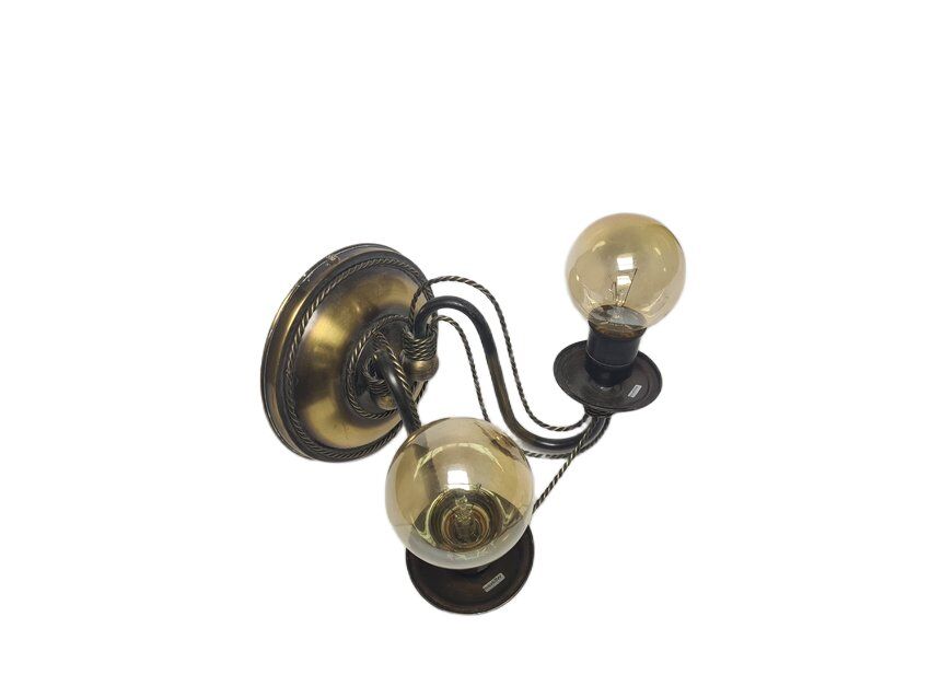 Art Nouveau two-armed wall lamp, Poland, 1970s