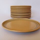 12 assiettes à dessert Sarreguemines "Chaumière"