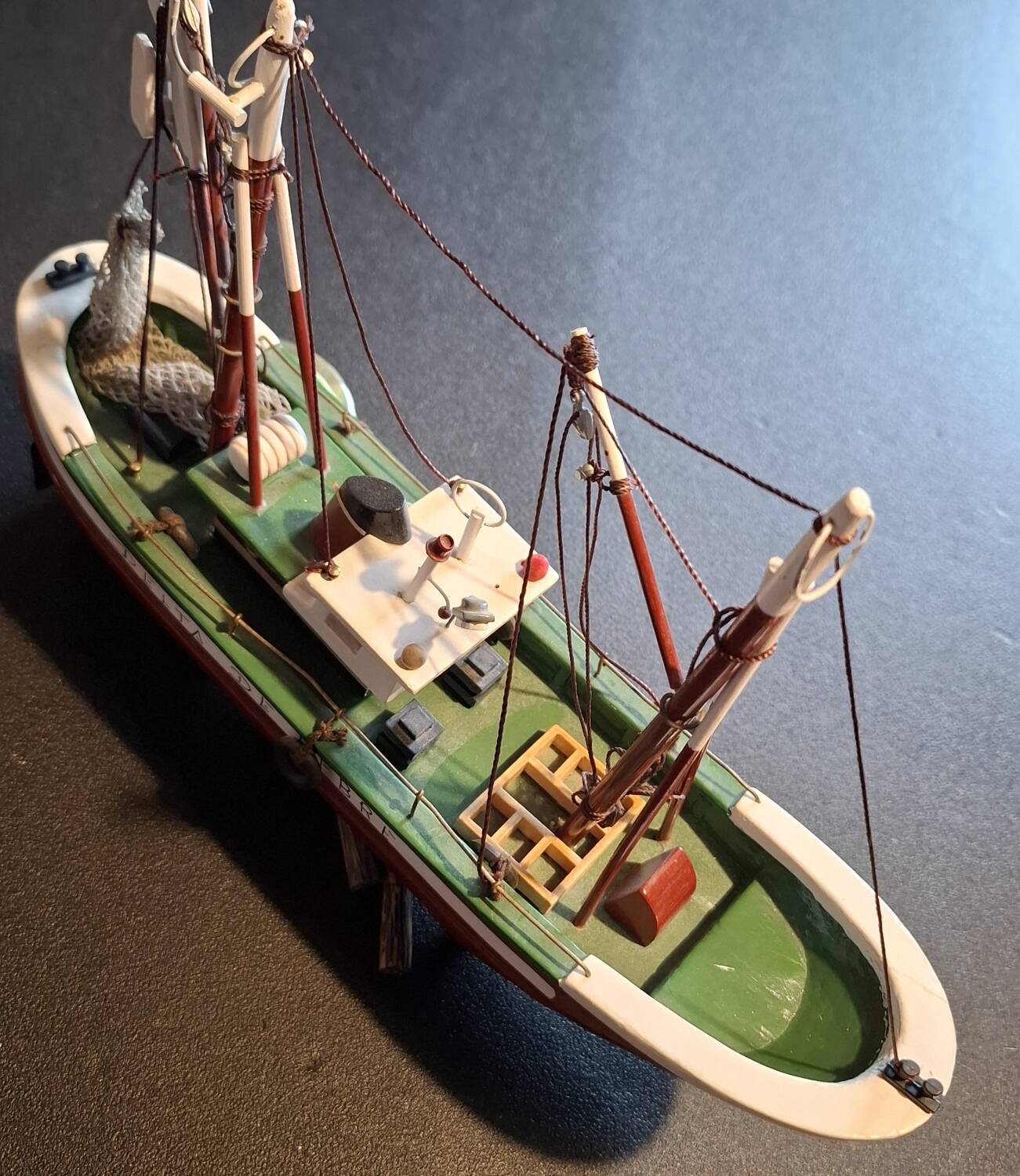 Old wooden trawler toy