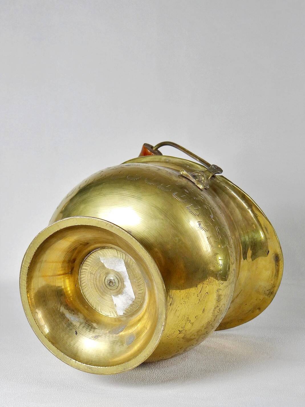 Vintage Ornate Brass Coal Bucket