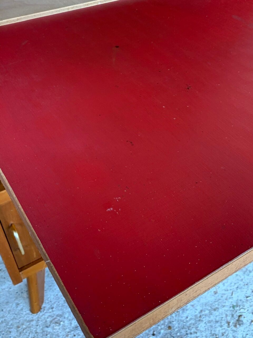 Vintage secretary on feet compass Scandinavian style, circa 50's