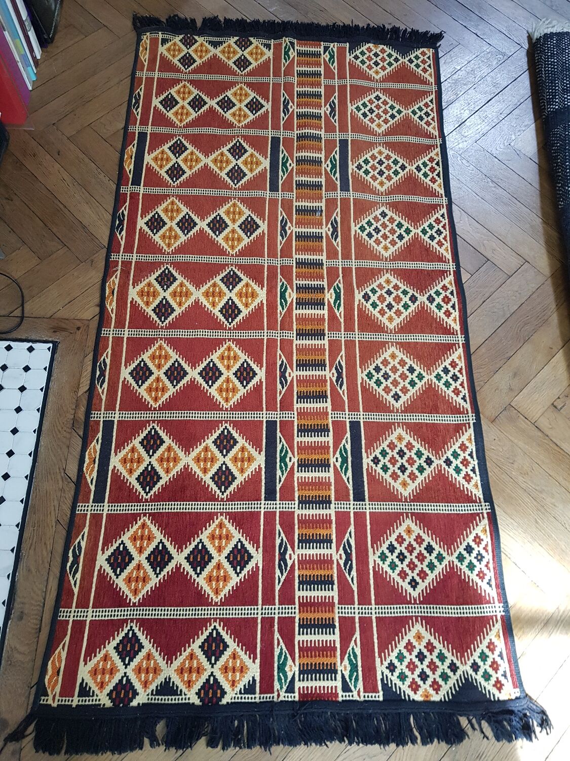 Ethnic woven rug 190 x 90